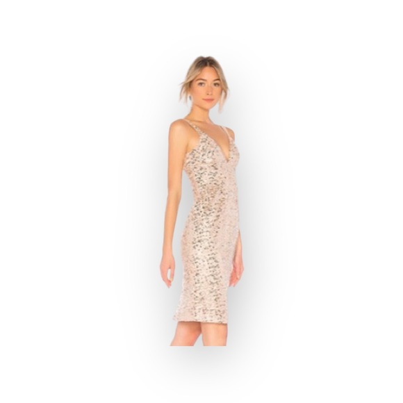 new Jill Stuart ༄ Special Occasion Sequin MIDI Cocktail Dress ༄ Champagne Pink ༄ - Picture 15 of 16